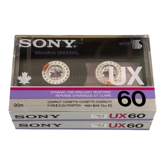Sony UX 60 Type II Cassette Tapes Lot Of 2 - Picture 4 of 6